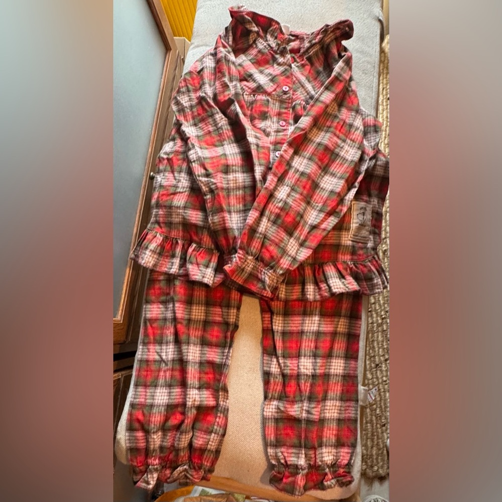 EVENIE Sleepwear Girls Holiday Plaid Pajama Set